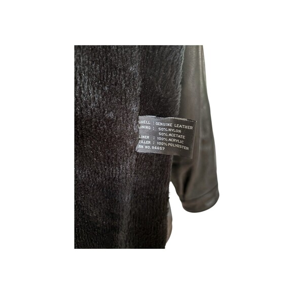 Rare Max USA Men 4X Vintage Genuine Black Leather Jacket 90s Hip Hop Zip Liner - Picture 10 of 11